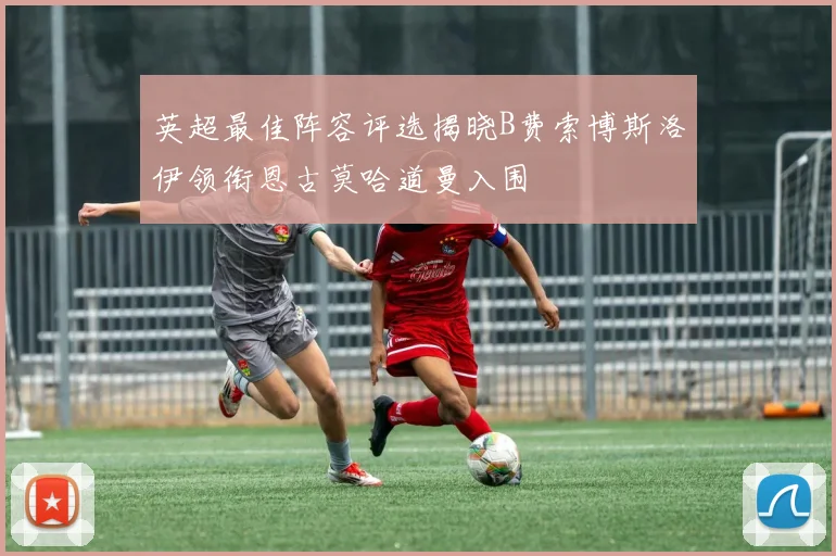 英超最佳阵容评选揭晓B费索博斯洛伊领衔恩古莫哈道曼入围